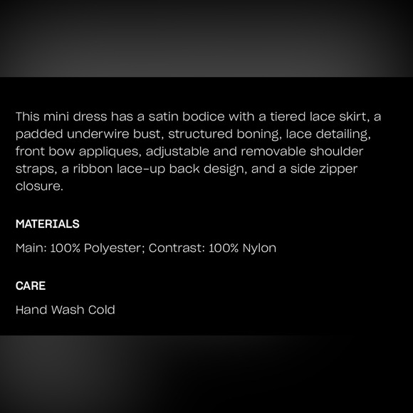NWT Dolls Kill Widow When Night Comes Mini dress Satin Bodice Tiered Mini Lace - Picture 14 of 14